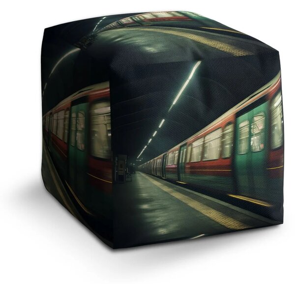 Sablio Taburet Cube Metro na tmavej stanici - 40x40x40 cm