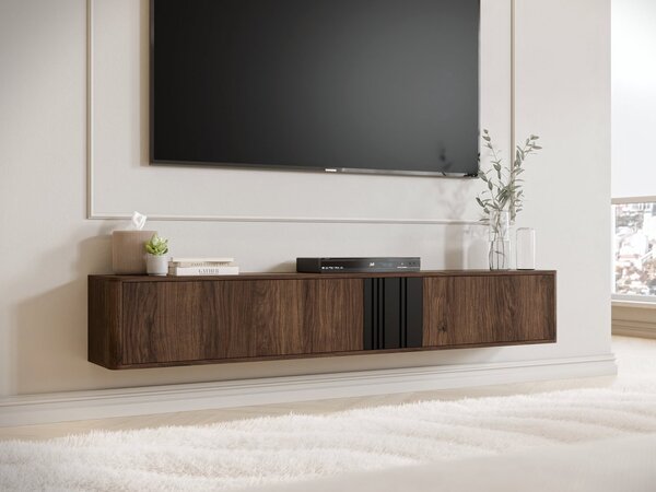 Mirjan24 TV stolík Zudbim 190, Farby: orech warmia / orech warmia + čierna 5903211504082