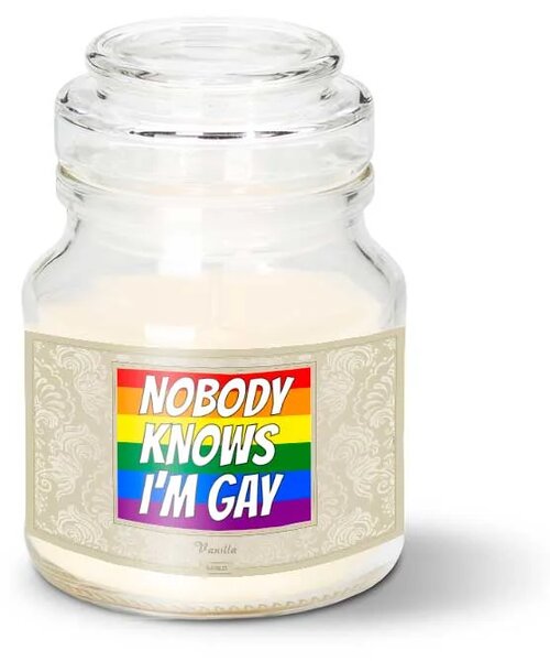 Sablio Sviečka Nobody knows I'am gay - 120 g