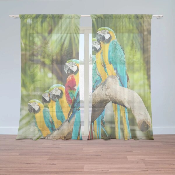 Sablio Záclony Papagáje na konáry: 2ks 150x250cm