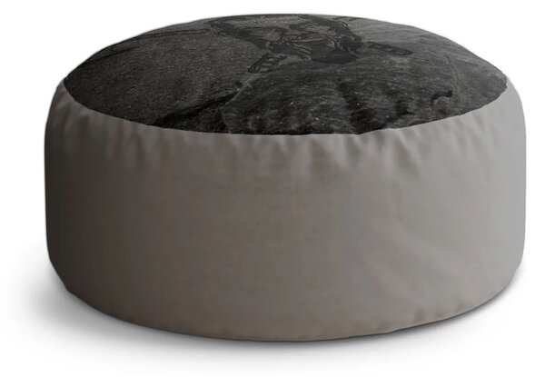 Sablio Taburet Circle Vikingové Stone: 38x48 cm