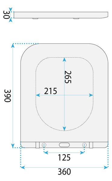 Závesná WC misa Rea Cubik Mini Tornado