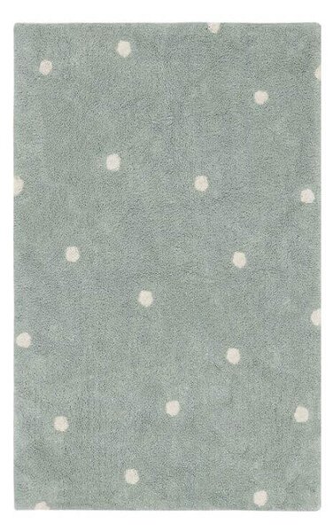 MUZZA Prateľný koberec Dots 150 x 100 cm zelený
