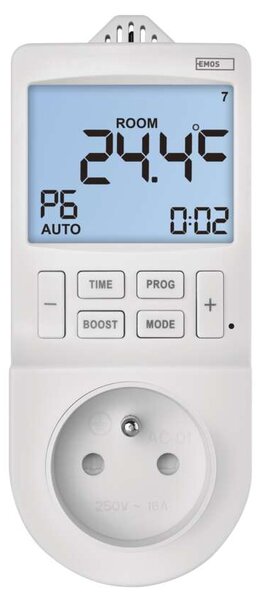 Emos GoSmart termostat do zásuvky s funkciou digitálneho časovača 2v1 s WiFi P56601FR - termostat