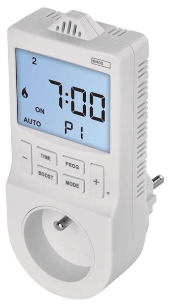 Emos GoSmart termostat do zásuvky s funkciou digitálneho časovača 2v1 s WiFi P56601FR - termostat