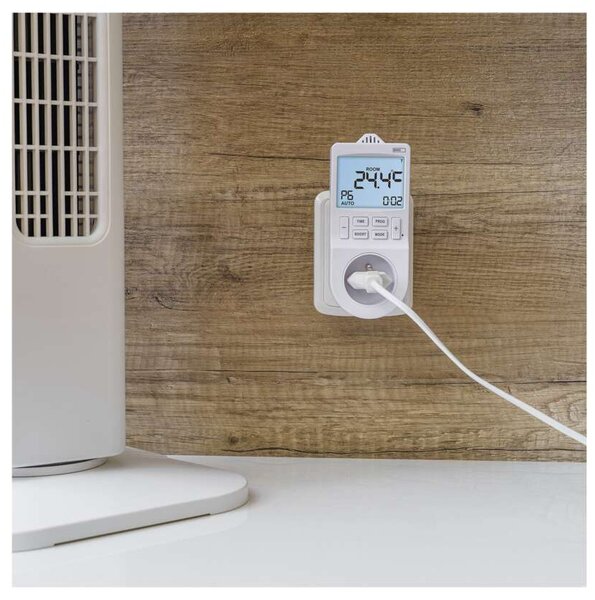 Emos GoSmart termostat do zásuvky s funkciou digitálneho časovača 2v1 s WiFi P56601FR - termostat