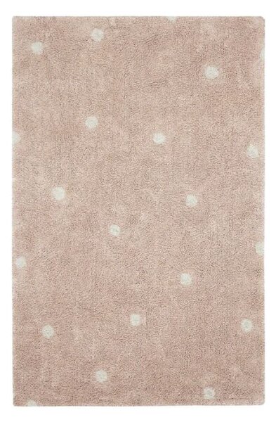 MUZZA Prateľný koberec Dots 150 x 100 cm ružový