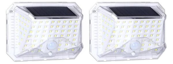 Aigostar B.V. Aigostar - SADA 2xLED Solárne nástenné svietidlo so senzorom LED/1,48W/5V IP65 AI0745 + záruka 3 roky zadarmo
