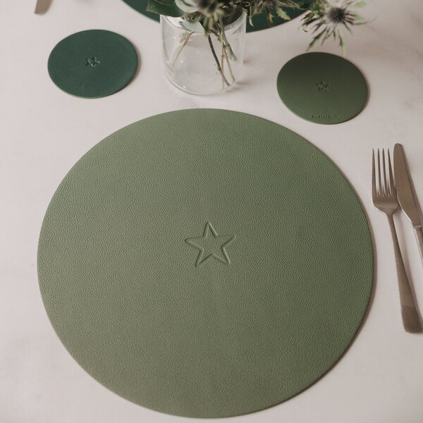Oboustranné prostírání Star Green Ø 35 cm