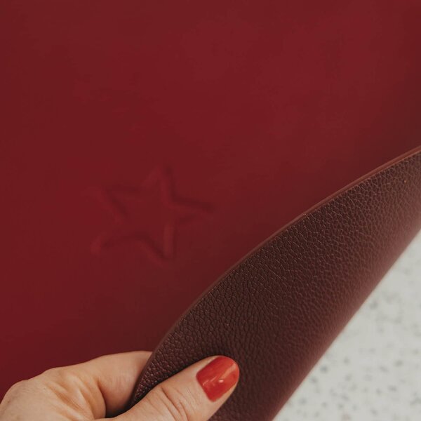 Oboustranné prostírání Star Red Ø 35 cm