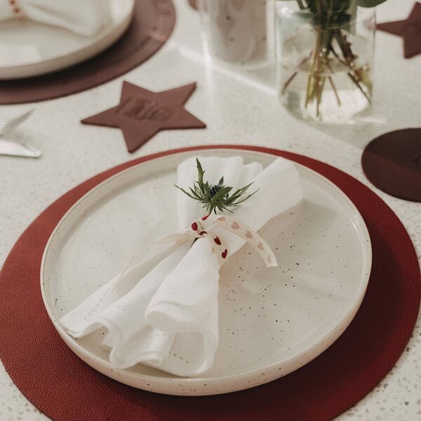 Oboustranné prostírání Star Red Ø 35 cm