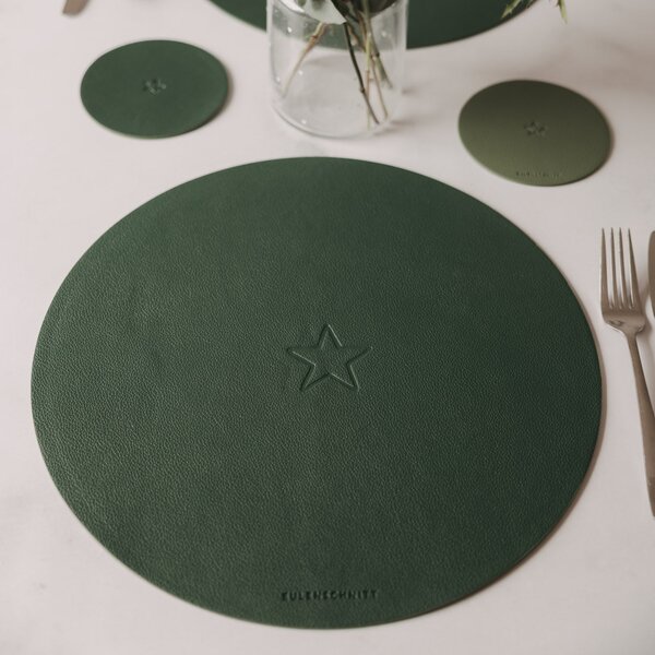 Oboustranné prostírání Star Green Ø 35 cm