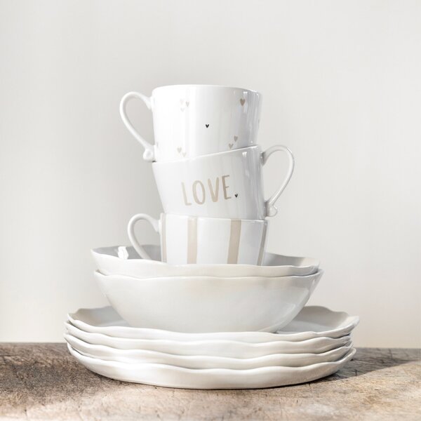 Keramický hrnček White / Love 240 ml