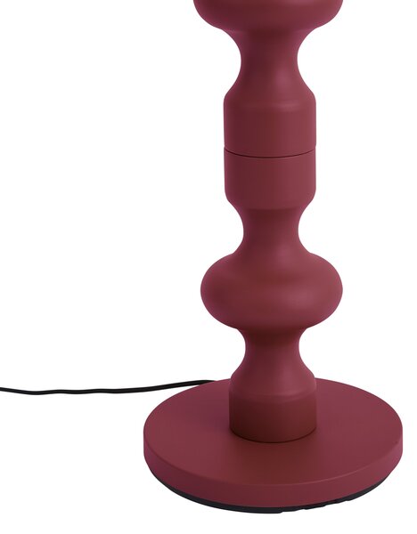 Retro stojaca lampa slivková s látkovým tienidlom 160 cm - Captain