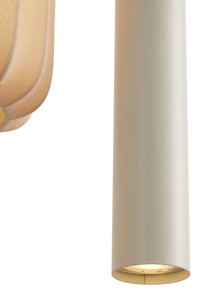 Japandi závesná lampa béžová 7-svetelná - Pluni Tuba
