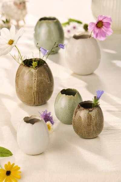 Mini vázička Egg-shaped Brown 9,4 cm