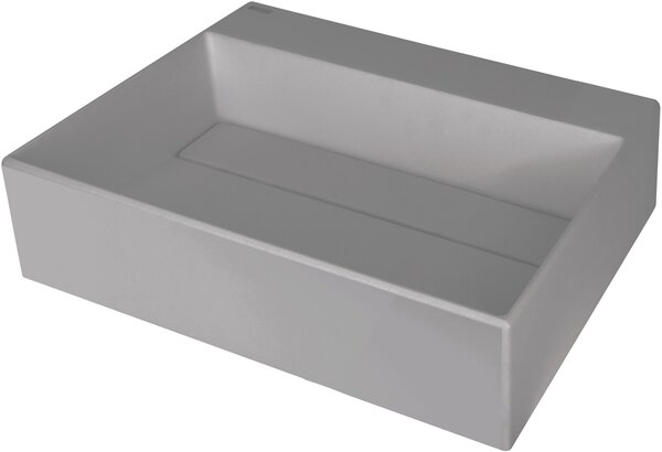 Deante Correo, granitové umývadlo na dosku 500x400x130 mm, šedá, DEA-CQR_SU5M