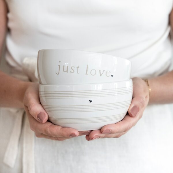Keramická miska White / Just love 300 ml