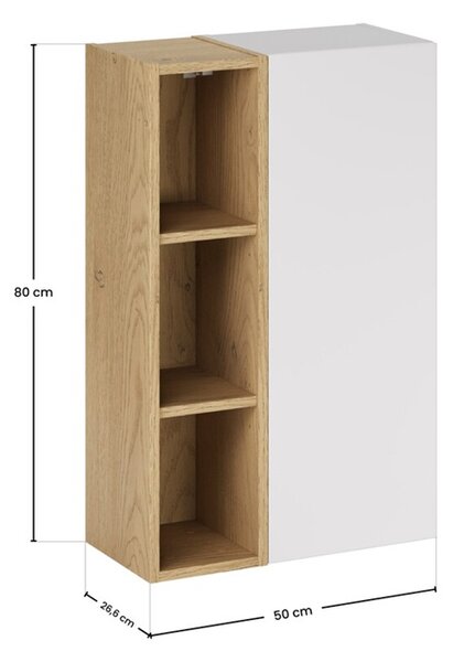 ASTER white 80-Z2, závesná skrinka do kúpelne