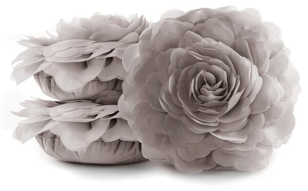 Dekorstudio Dekoračná obliečka na vankúš 3D FLORES 6 v béžovej farbe