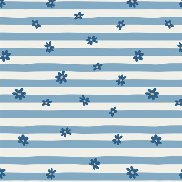 Papierové servítky Blue flowers / light blue stripes – 20 ks