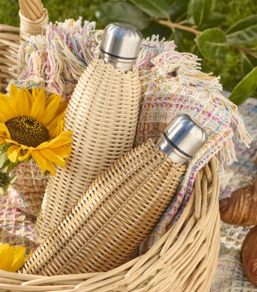 Termofľaša Polyrattan Handwoven Brown 500 ml