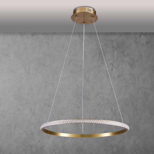 LED luster na lankách DIANA LED/25W/230V 4000K pr. 50 cm zlatý
