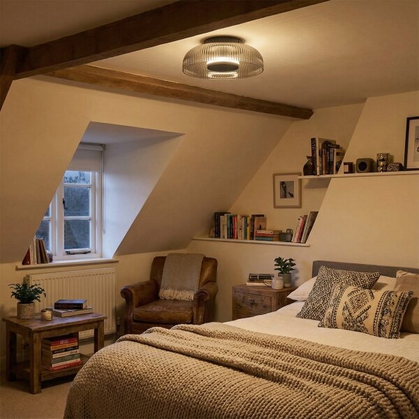 ITALUX WL-36482-GR-LED Stropné svietidlo PASSO LED/8W/230V 3000K priemer 25 cm dymové/čierne