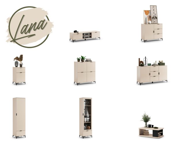 Komoda LANA 03 béžový -STOJACA KOMODA SO ZÁSUVKAMI
