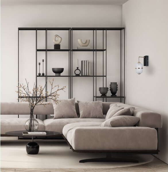 ITALUX WL-34375-1-BK - LED nástenné svietidlo ALANI LED/6W/230V 3000K čierna/zlatá