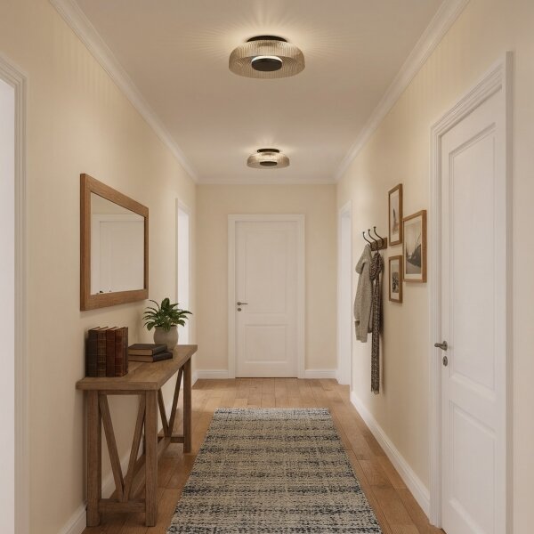 ITALUX WL-36482-GR-LED Stropné svietidlo PASSO LED/8W/230V 3000K priemer 25 cm dymové/čierne