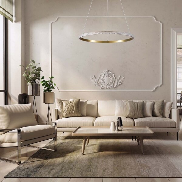 LED luster na lankách DIANA LED/25W/230V 4000K pr. 50 cm zlatý