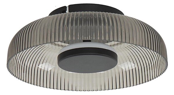 ITALUX WL-36482-GR-LED Stropné svietidlo PASSO LED/8W/230V 3000K priemer 25 cm dymové/čierne