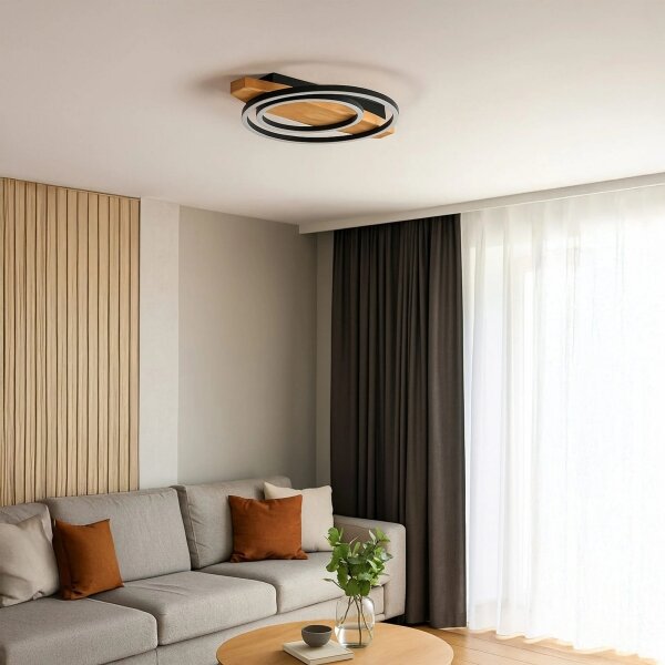 LED stropné svietidlo MELISA LED/28W/230V 30x40 cm borovica