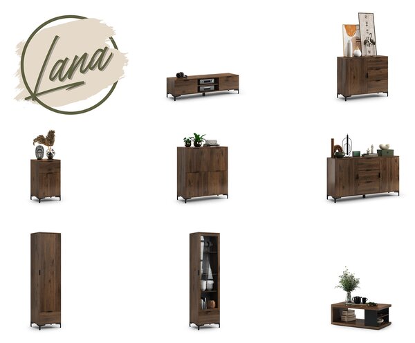 TV skrinka LANA 05 Elegantný orech - POD TV DO OBÝVAČKY SO ZÁSUVKAMI