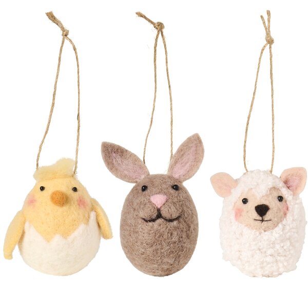Závesná veľkonočná dekorácia Chicken / Bunny / Sheep Zajačik