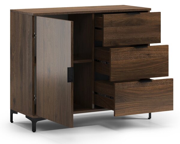 Komoda LANA 03 Elegantný orech -STOJACA KOMODA SO ZÁSUVKAMI