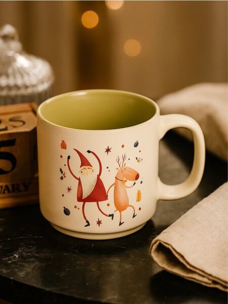 Sinsay - Hrnček so sviatočným motívom - svetloolivová