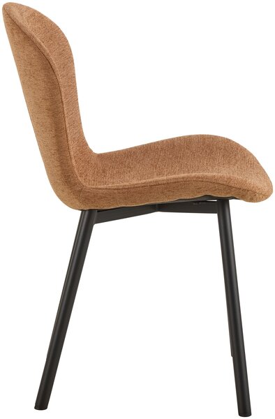 FIORA Terakota (tkanina Apia 272)/čierny rám - MODERNÁ ČALÚNENÁ STOLIČKA DO OBÝVAČKY/ JEDÁLNE LOFT
