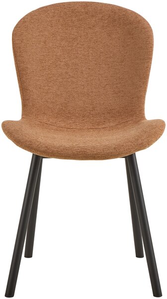 FIORA Terakota (tkanina Apia 272)/čierny rám - MODERNÁ ČALÚNENÁ STOLIČKA DO OBÝVAČKY/ JEDÁLNE LOFT