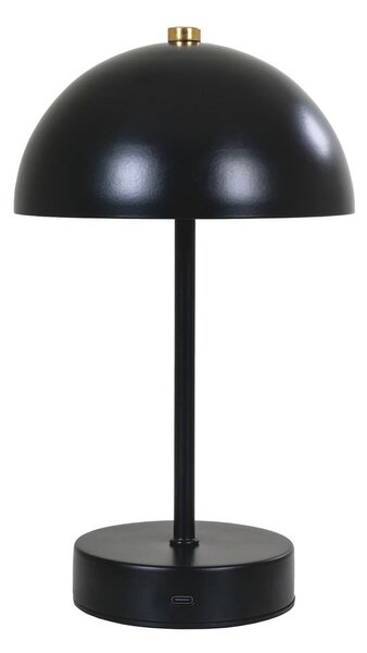 Lesklá čierna LED stolová lampa (výška 25 cm) Holt – House Nordic