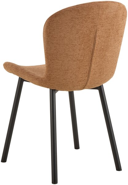 FIORA Terakota (tkanina Apia 272)/čierny rám - MODERNÁ ČALÚNENÁ STOLIČKA DO OBÝVAČKY/ JEDÁLNE LOFT
