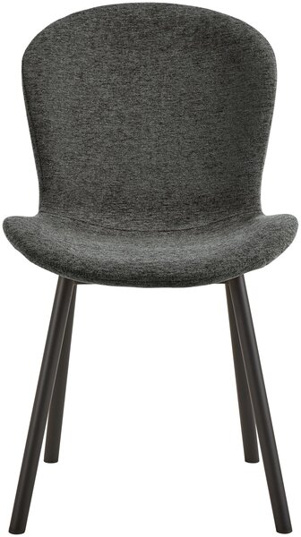 FIORA Tmavosivé (tkanina Apia 458)/čierny rám - MODERNÁ ČALÚNENÁ STOLIČKA DO OBÝVAČKY/ JEDÁLNE LOFT