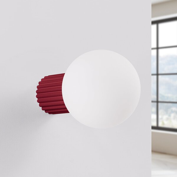Nástenné Svietidlo SOLLUX LIGHTING, ORBI, stmievateľné, Červená, Kúpeľňa, Hliník