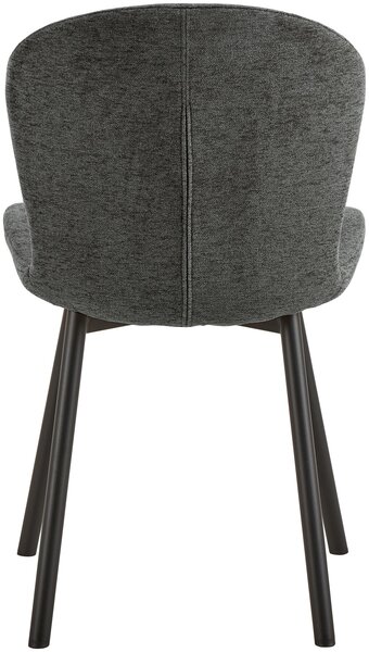 FIORA Tmavosivé (tkanina Apia 458)/čierny rám - MODERNÁ ČALÚNENÁ STOLIČKA DO OBÝVAČKY/ JEDÁLNE LOFT