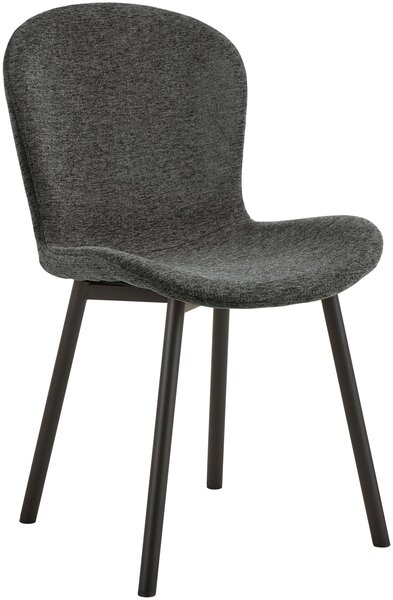 FIORA Tmavosivé (tkanina Apia 458)/čierny rám - MODERNÁ ČALÚNENÁ STOLIČKA DO OBÝVAČKY/ JEDÁLNE LOFT