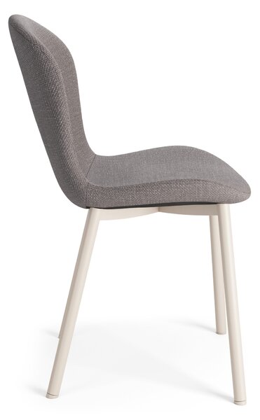 FIORA Svetlosivé Taupe (látka Basel 34) / béžový rám - MODERNÁ ČALÚNENÁ STOLIČKA DO OBÝVAČKY/ JEDÁLNE LOFT