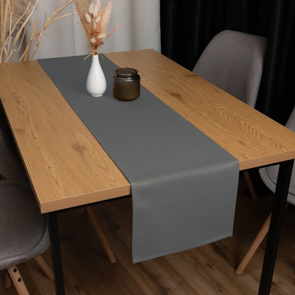 Biante Dekoračný behúň na stôl BKU-119 Antracitovo sivý 20x120 cm