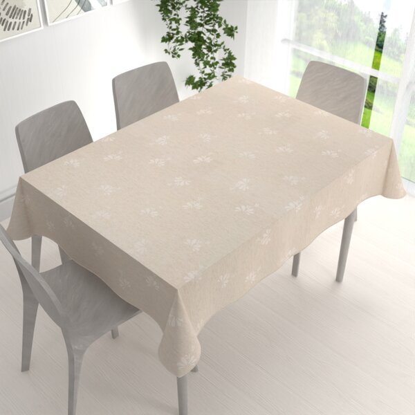 Biante Teflónový obdĺžnikový obrus TF-076 Kvetinový ornament na režnom 50x100 cm