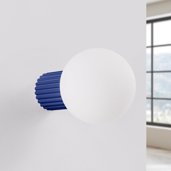 Nástenné Svietidlo SOLLUX LIGHTING, ORBI, stmievateľné, Modrá, Kúpeľňa, Hliník